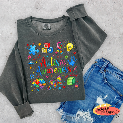 Coquette Autism awareness Doodle