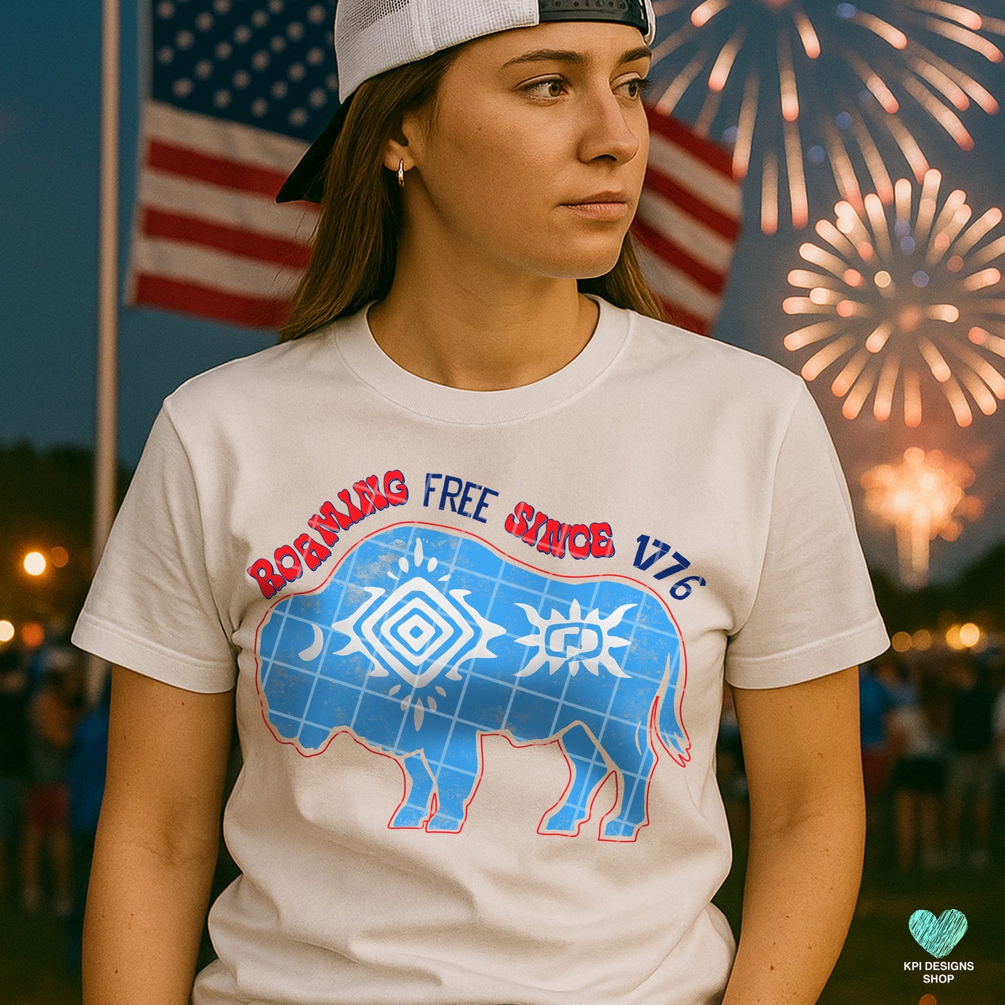 Roaming free since 1776 (Blue or white letters)