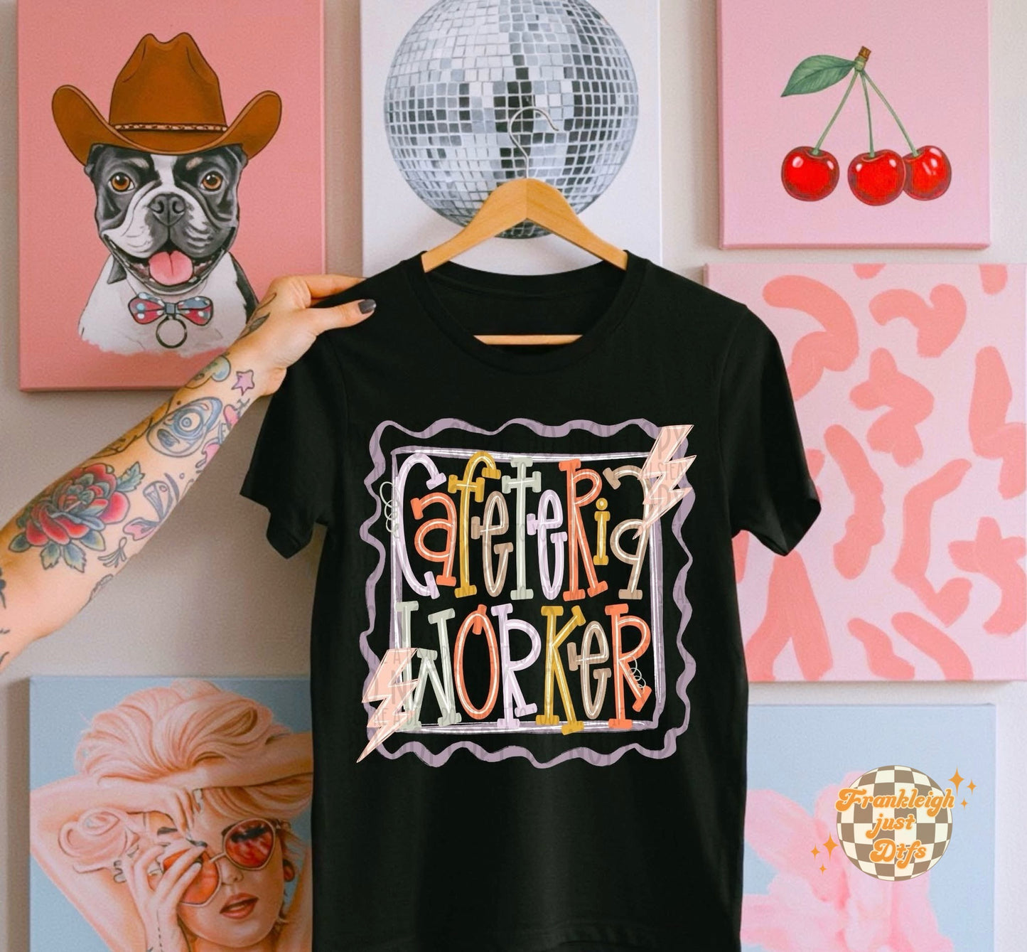 Cafeteria worker doodles