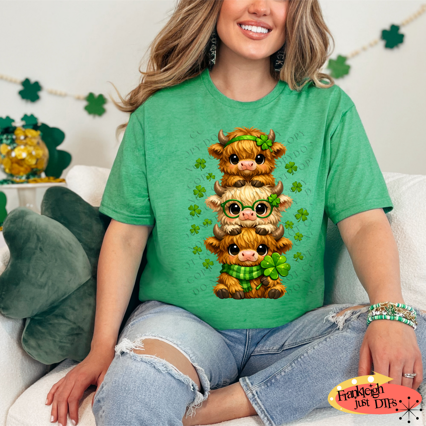 Highland Cow St. Patrick's Day