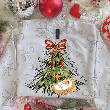 Remember Christ our Savior red bow