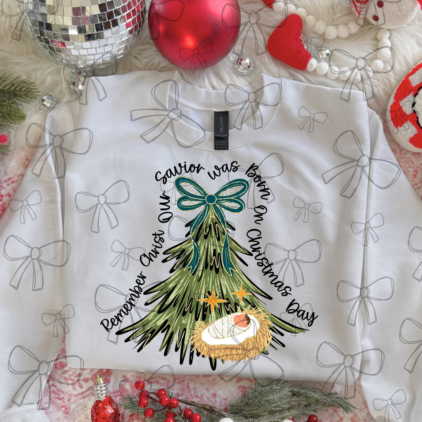 Remember Christ our savior green bow