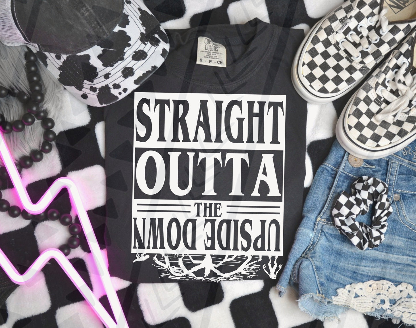 straight outta the upside down - white