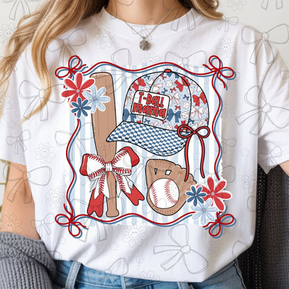 T-ball mama hat collage