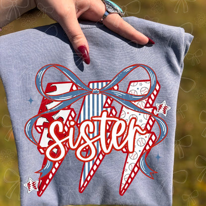 Baseball lightning bolt sister