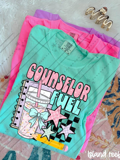 Counselor Fuel Iced Coffee Cup Notebook Stars Pencil