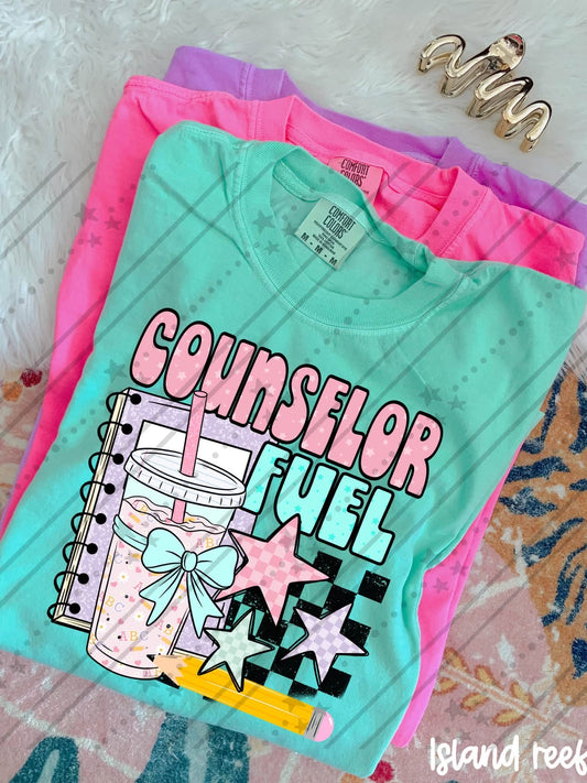 Counselor Fuel Iced Coffee Cup Notebook Stars Pencil