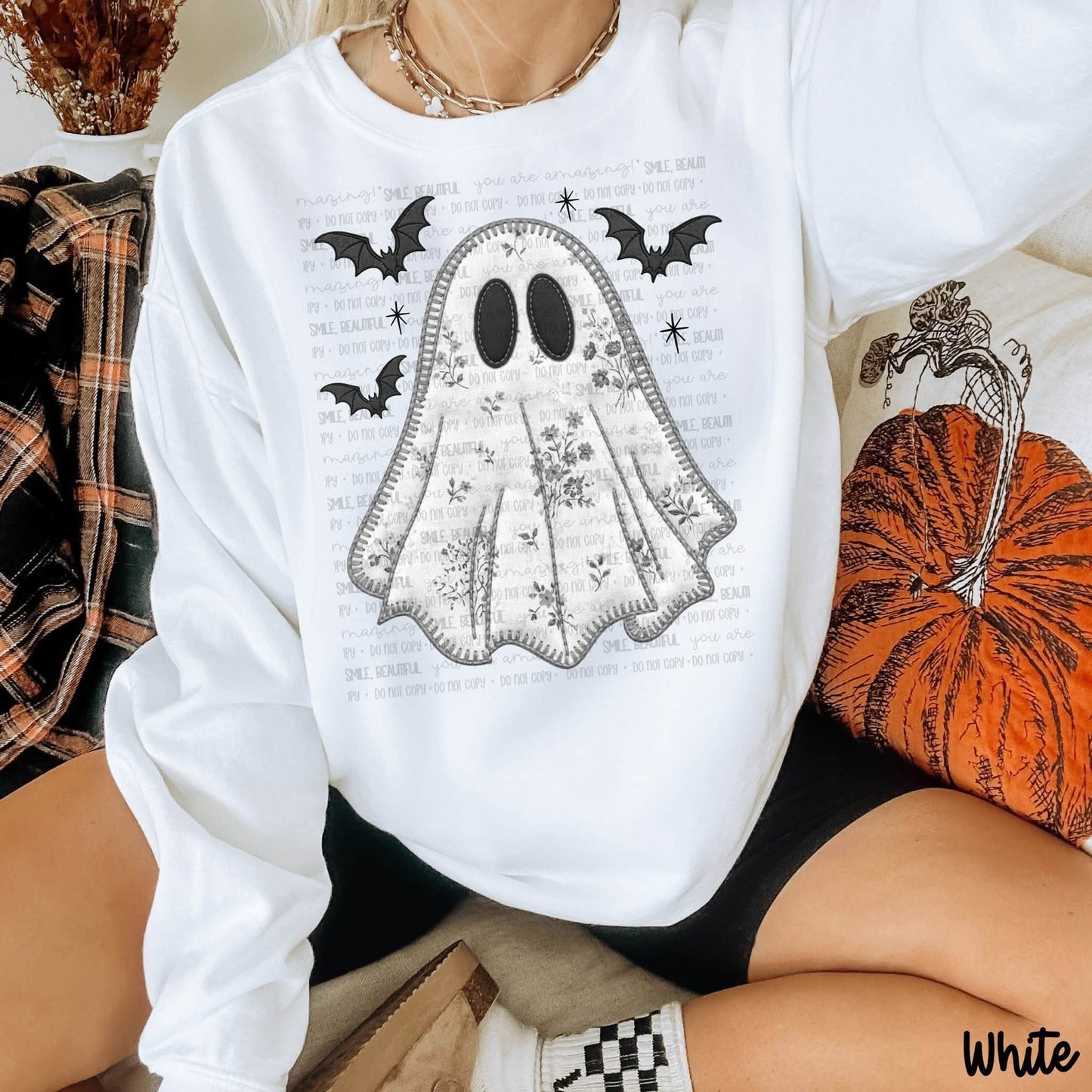 Faux stitched ghost