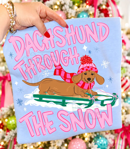 Dachshund through the snow