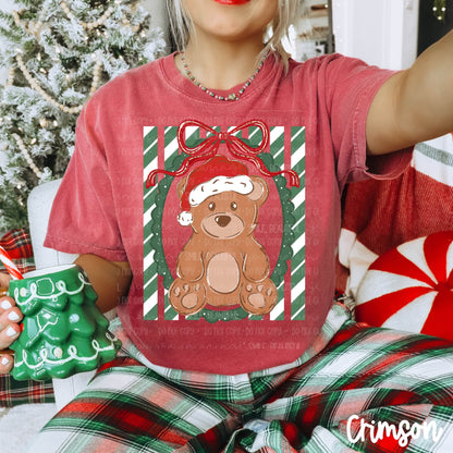 Bear frame green stripes