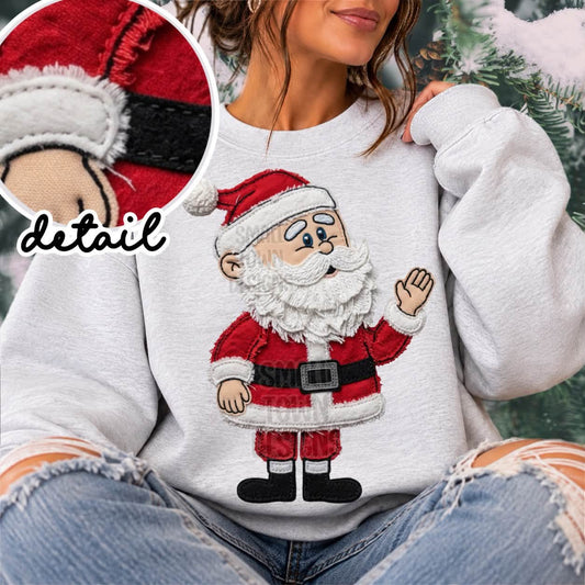 vintage stitched santa