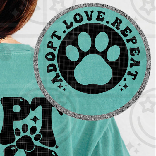 ADOPT LOVE REPEAT pocket