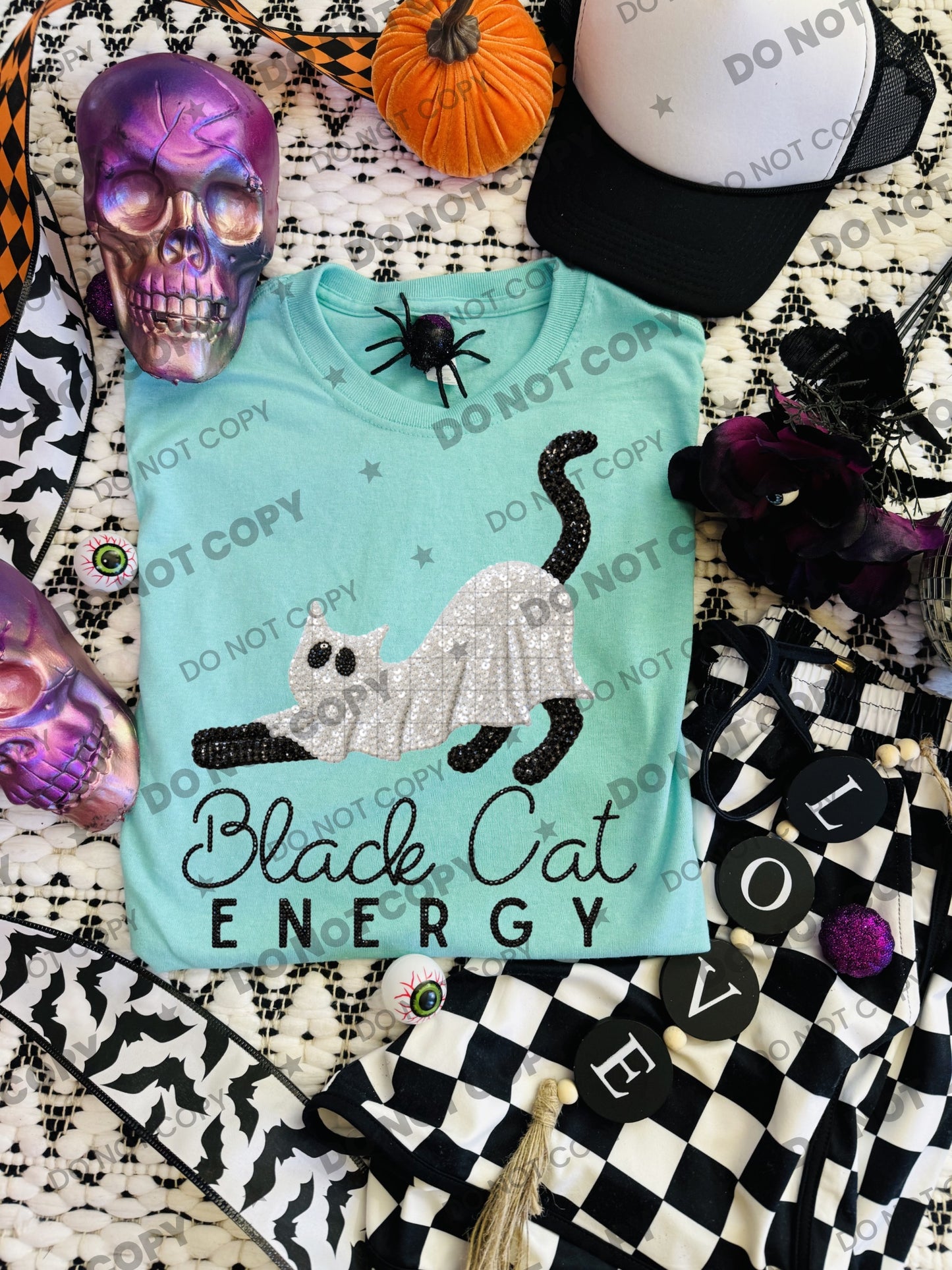 BLACK CAT ENERGY SEQUINS