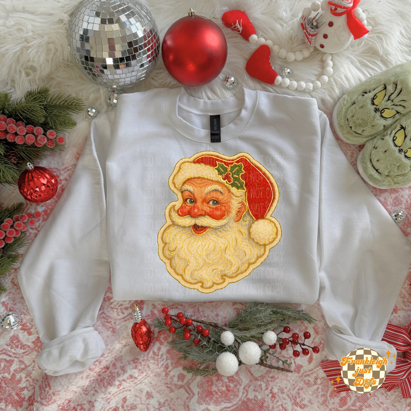 Faux Chenille Santa Patch