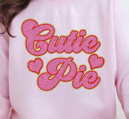 Cutie Pie Faux Chenille Patch