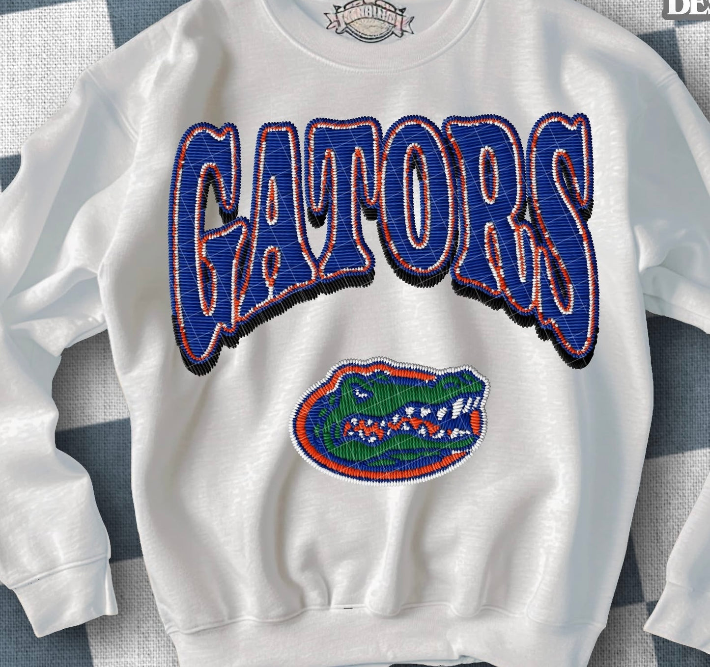 Faux Chenille and Stitching football (college)