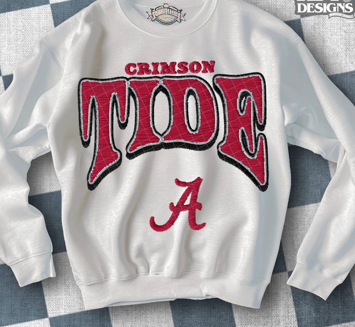 Faux Chenille and Stitching football (college)