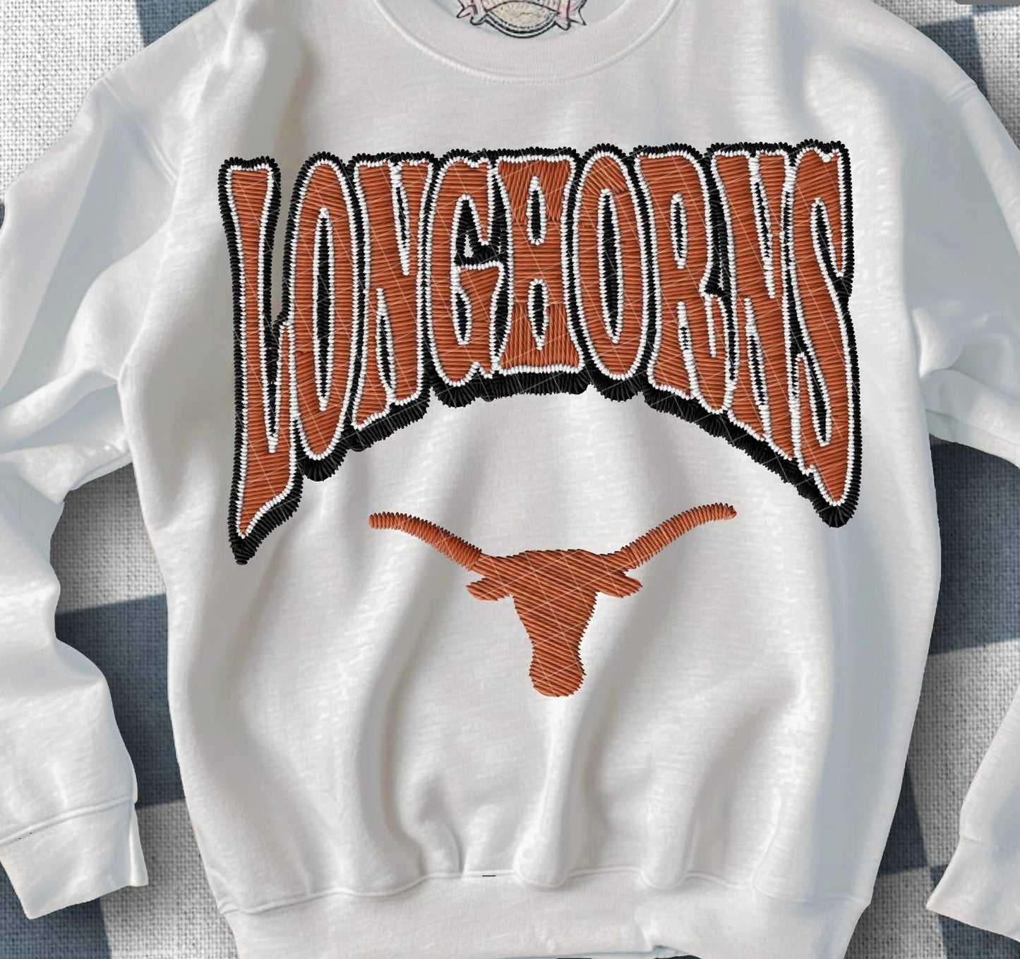 Faux Chenille and Stitching football (college)