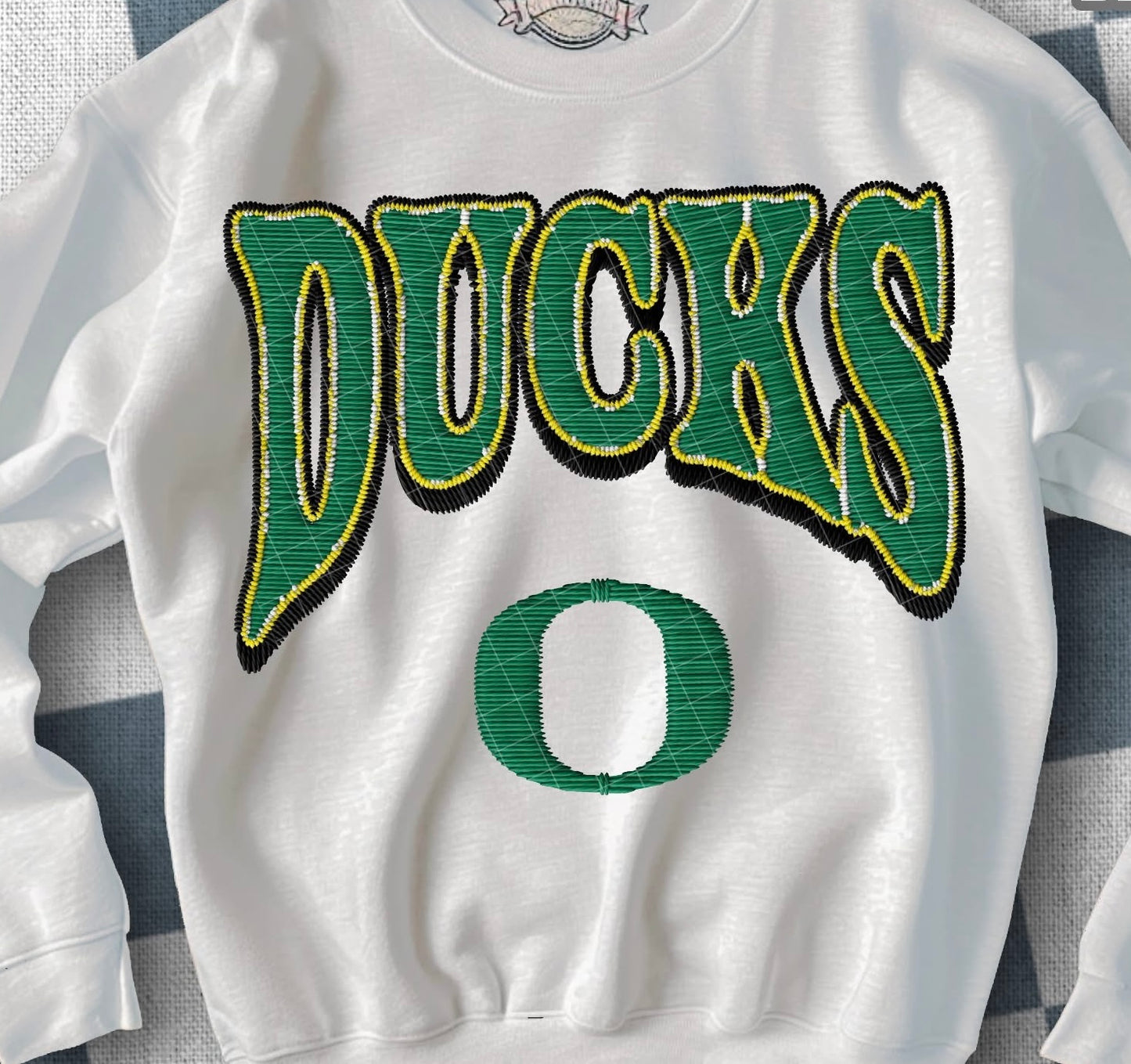 Faux Chenille and Stitching football (college)