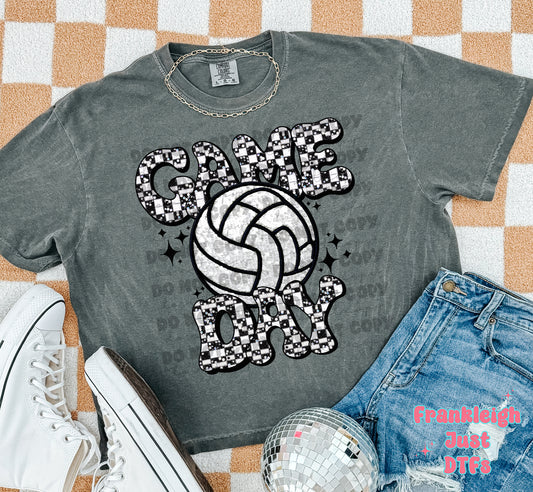 Game Day Volleyball Faux Sequins