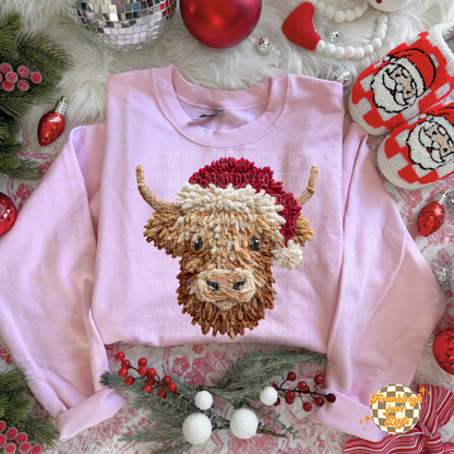 Highland Cow latch hook yarn crochet