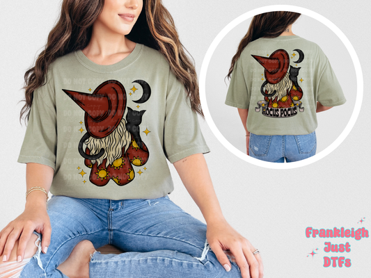 Hocus Pocus (Girl with Black Cat) Front and Back