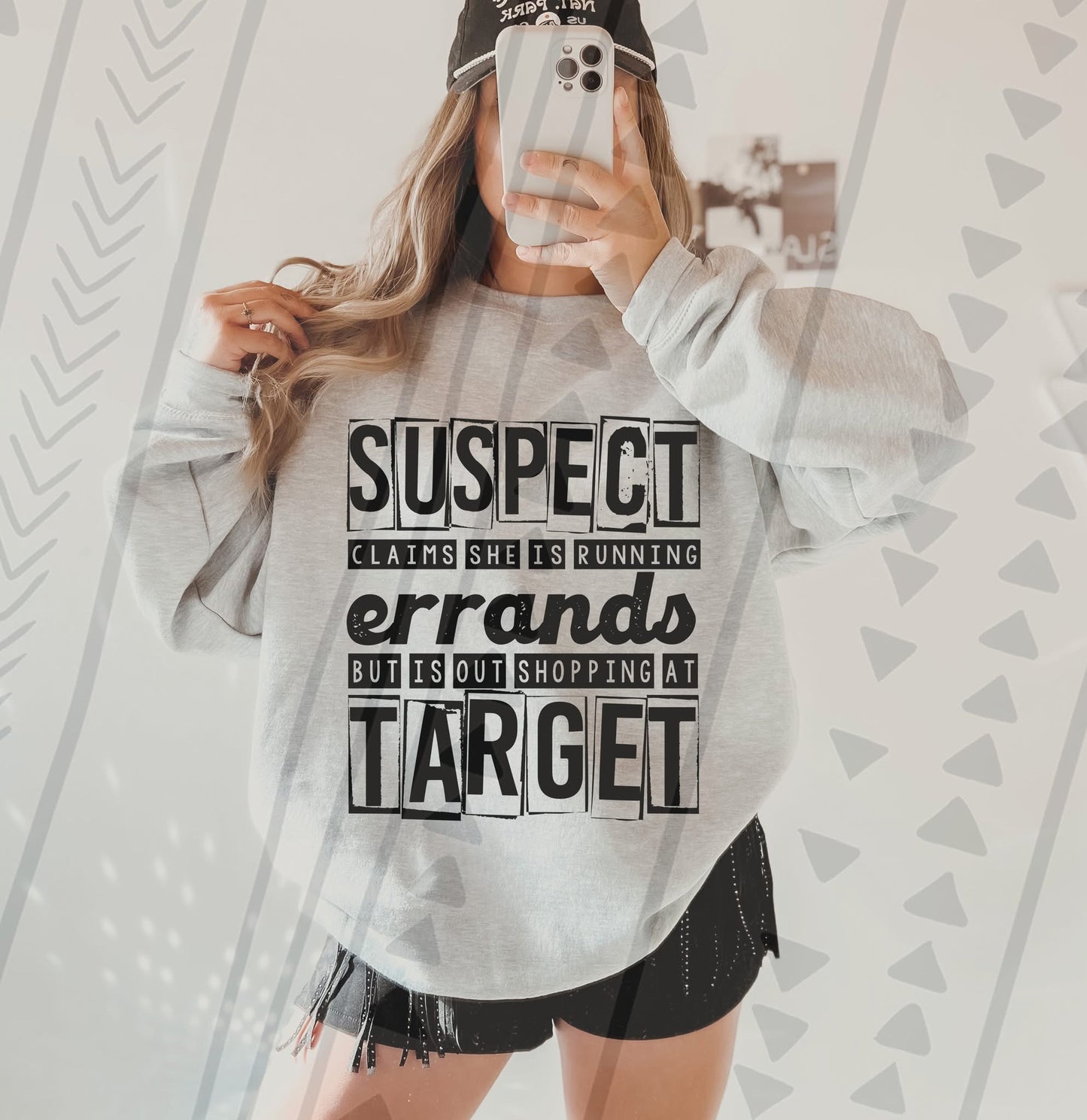 Suspect claims she is out running errands, but she’s shopping at target