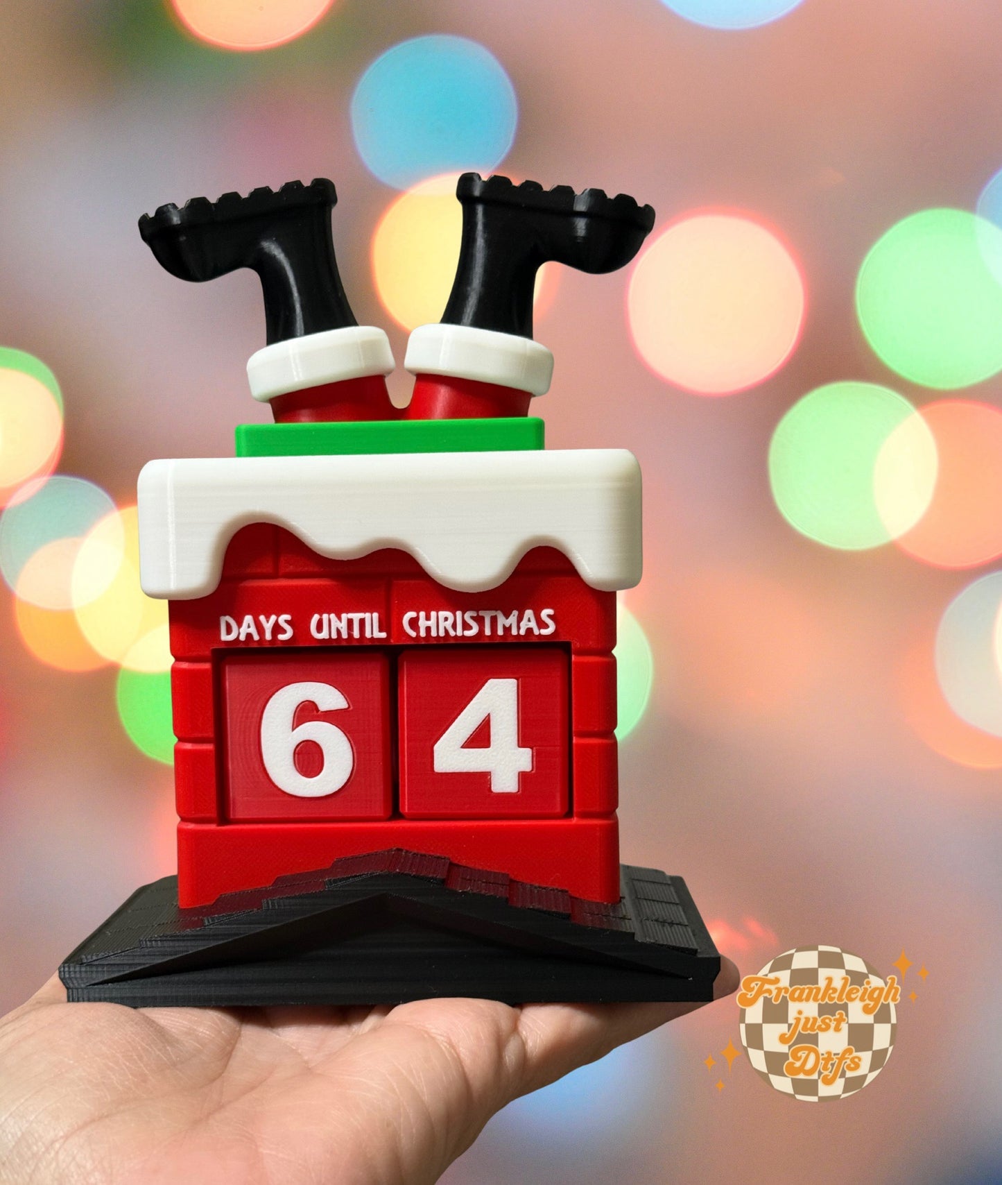 Christmas countdown Santa in the chimney