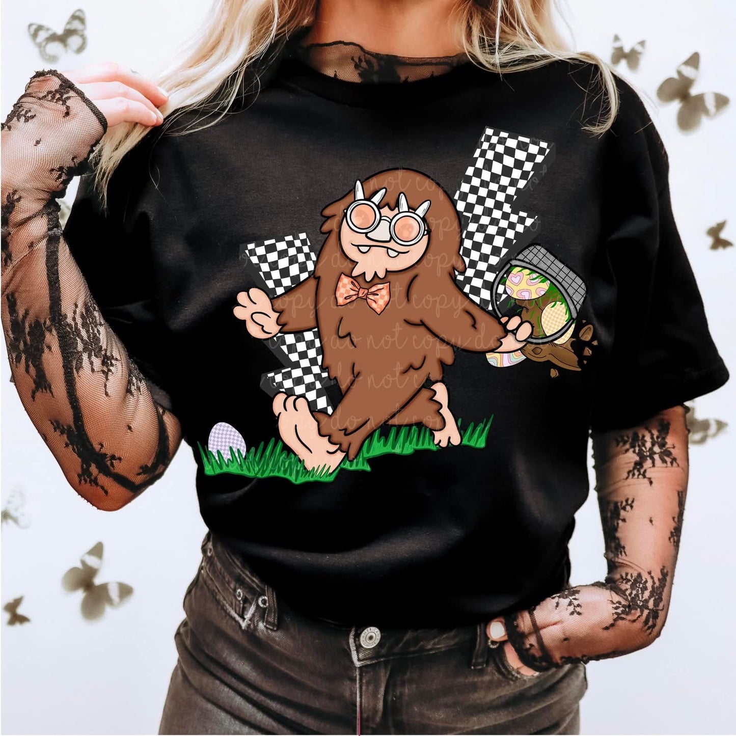 Bigfoot hunting Easter eggs