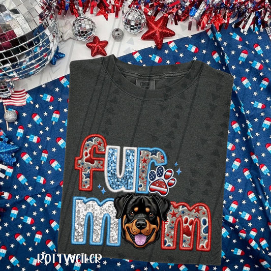 Patriotic Fur Mom  Rottweiler