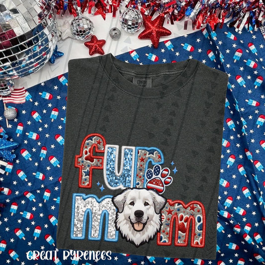 Patriotic Fur Mom Great Pyrenees