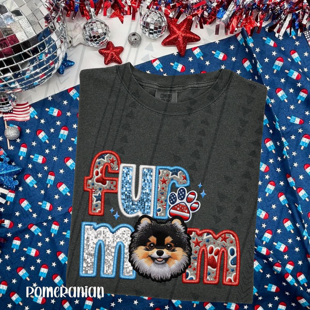 Patriotic Fur Mom Pomeranian