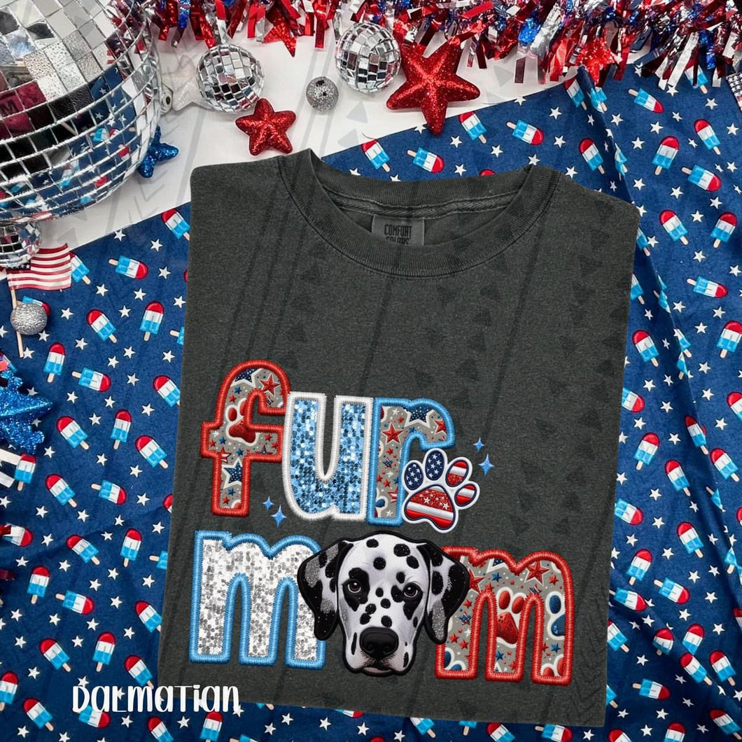 Patriotic Fur Mom Dalmatian