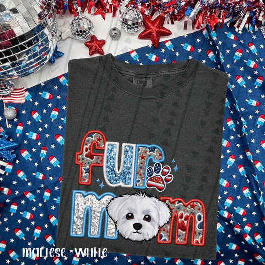 Patriotic Fur Mom Maltese