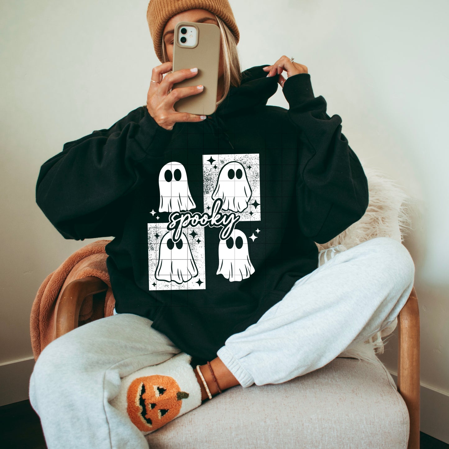 Spooky Ghost  (Black or White)