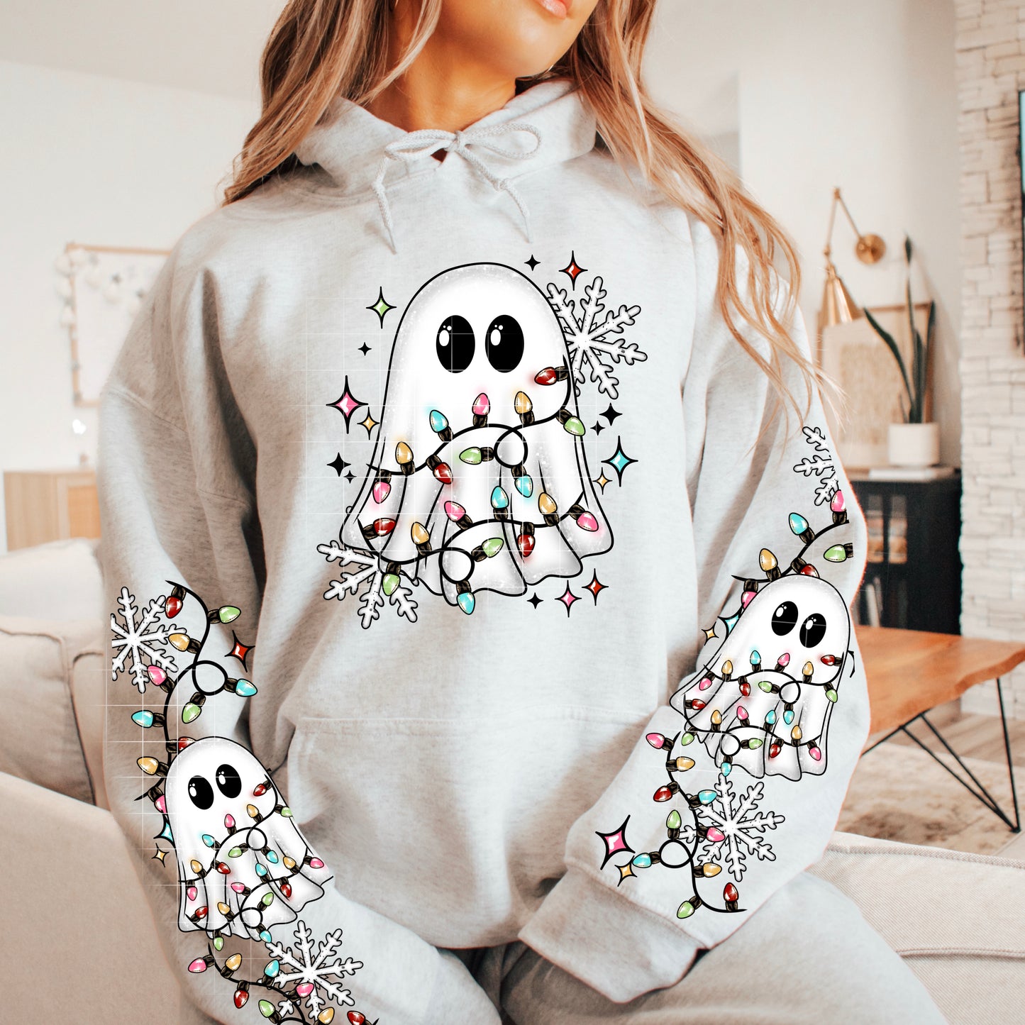 Ghost And Christmas Lights Sleeve