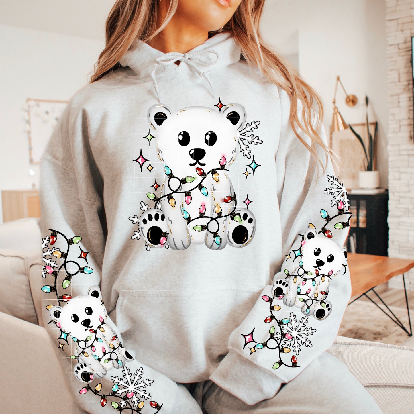 Polar Bear And Christmas Lights Front Image Only