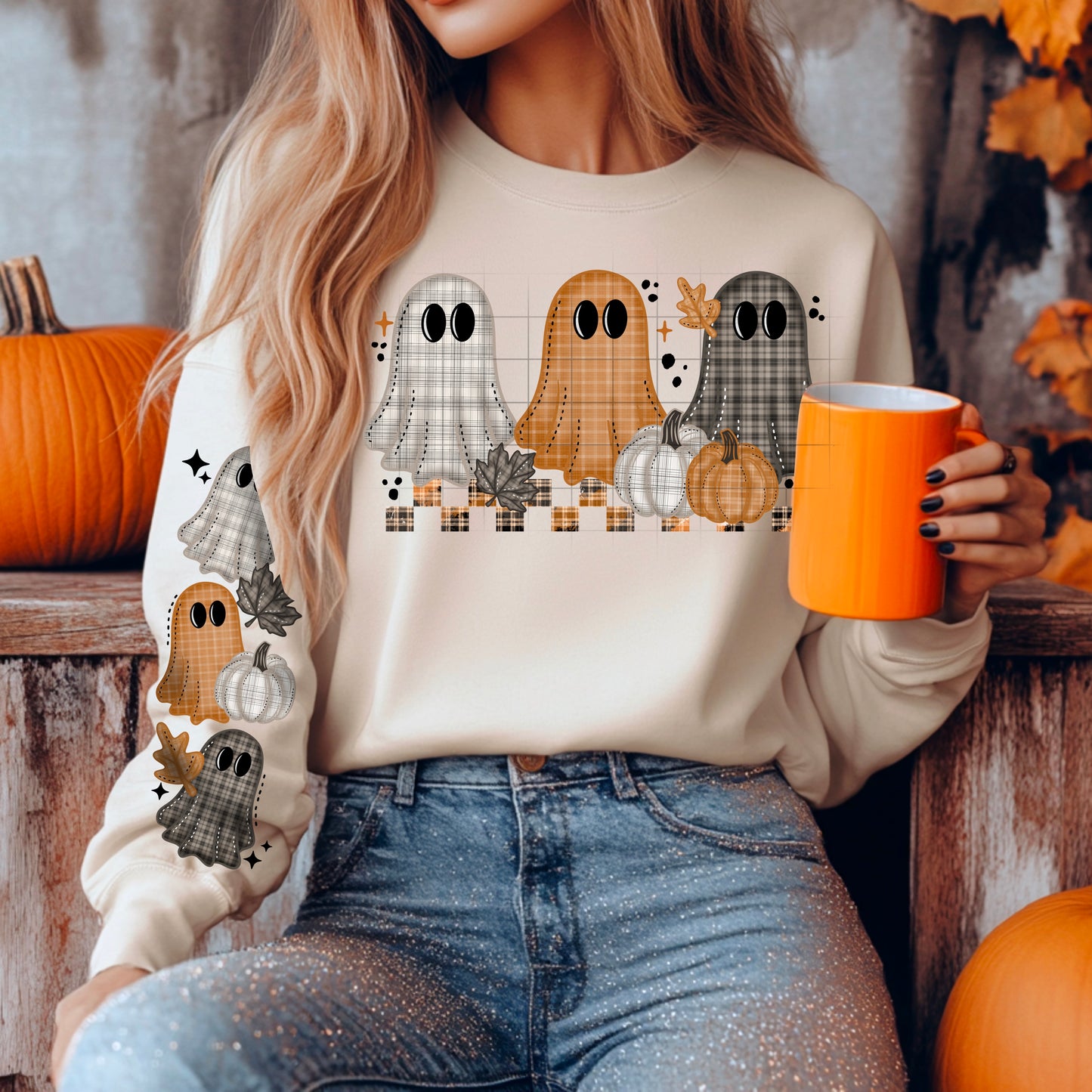 Plaid Ghosts (Various Options) with sleeves