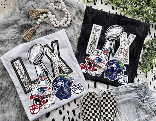 Super Bowl LIX Faux Sequin Black