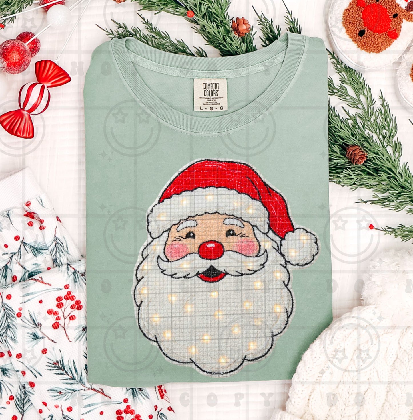 Santa with Christmas Lights