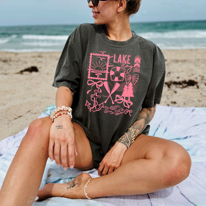 Lake Day Pink with bows