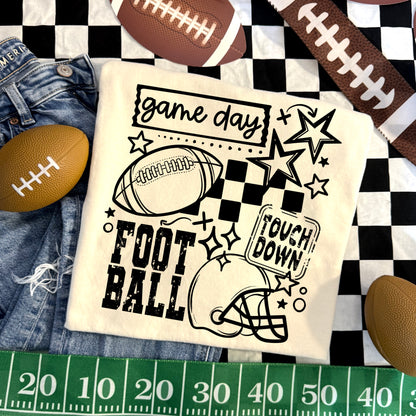 Football Collage Singe Color Black