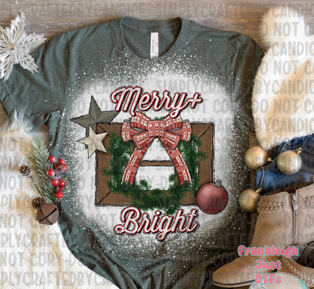 Rustic Merry and Bright Christmas Wreath
