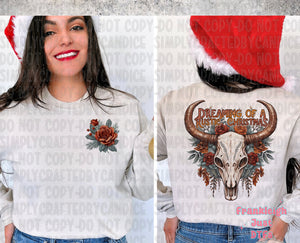 Dreaming of a Rustic Christmas (front and pocket)
