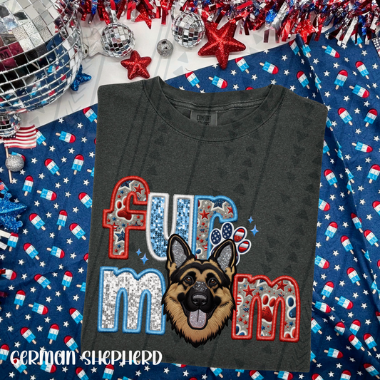 Patriotic Fur Mom German Shepard