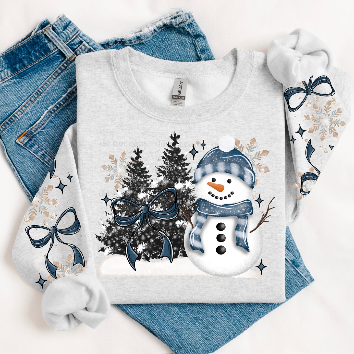 Snowman and Ribbons with sleeves