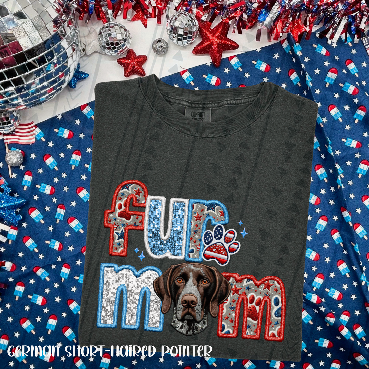 Patriotic Fur Mom German Short Haired Pointer