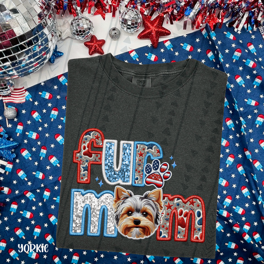 Patriotic Fur Mom Yorkie