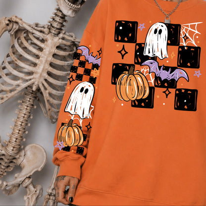 Sketchy Halloween Checker Sleeves