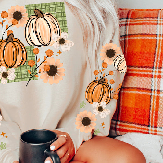 Plaid pumpkins sleeves